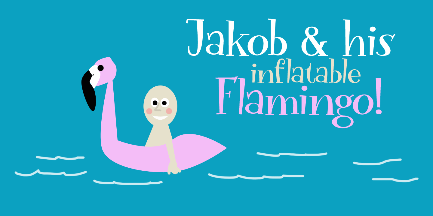Funky Flamingo Font Poster #1