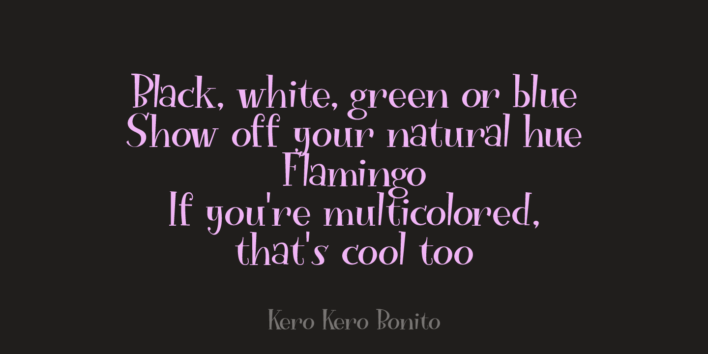 Funky Flamingo Font Poster #1