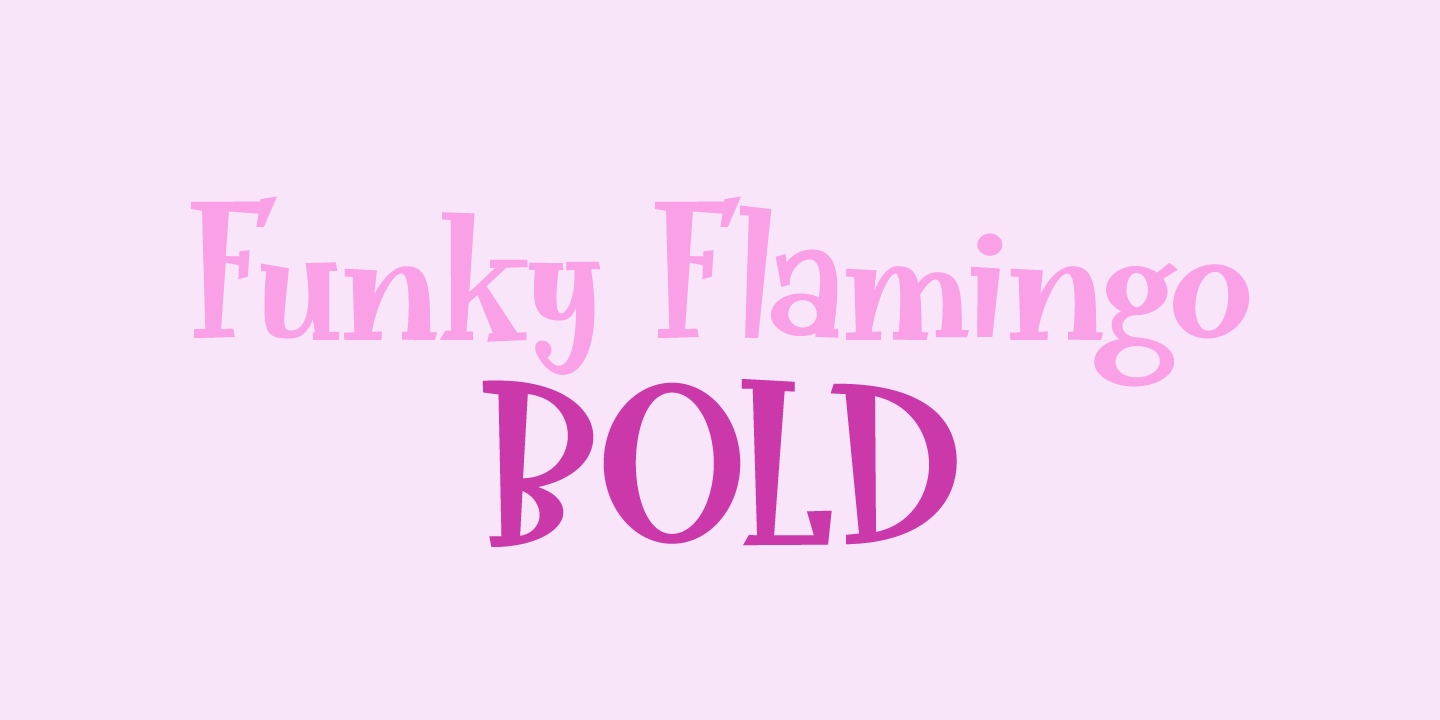 Funky Flamingo Font Poster #1