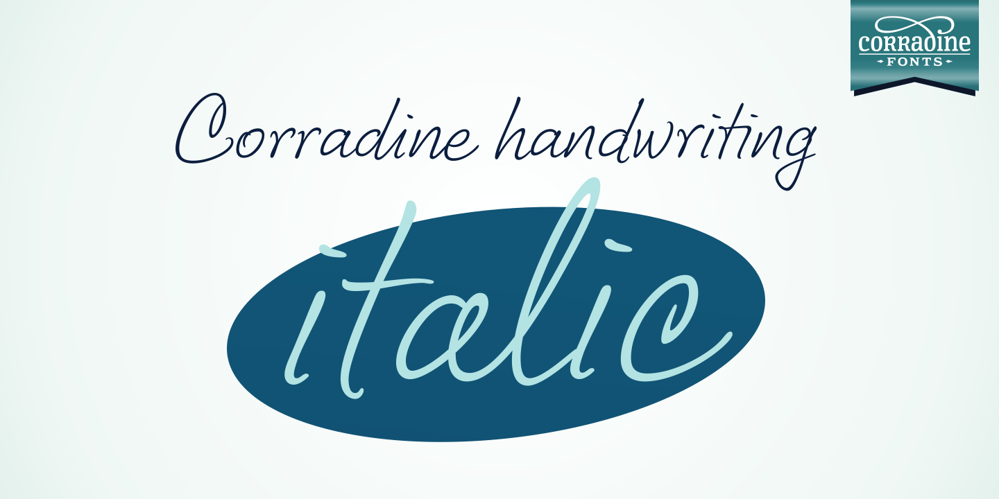 Corradine Handwriting Italic Font Poster #1