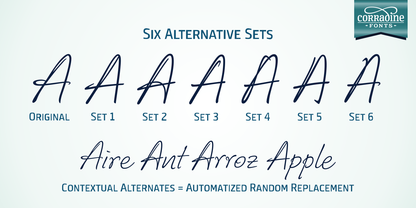 Corradine Handwriting Italic Font Poster #1