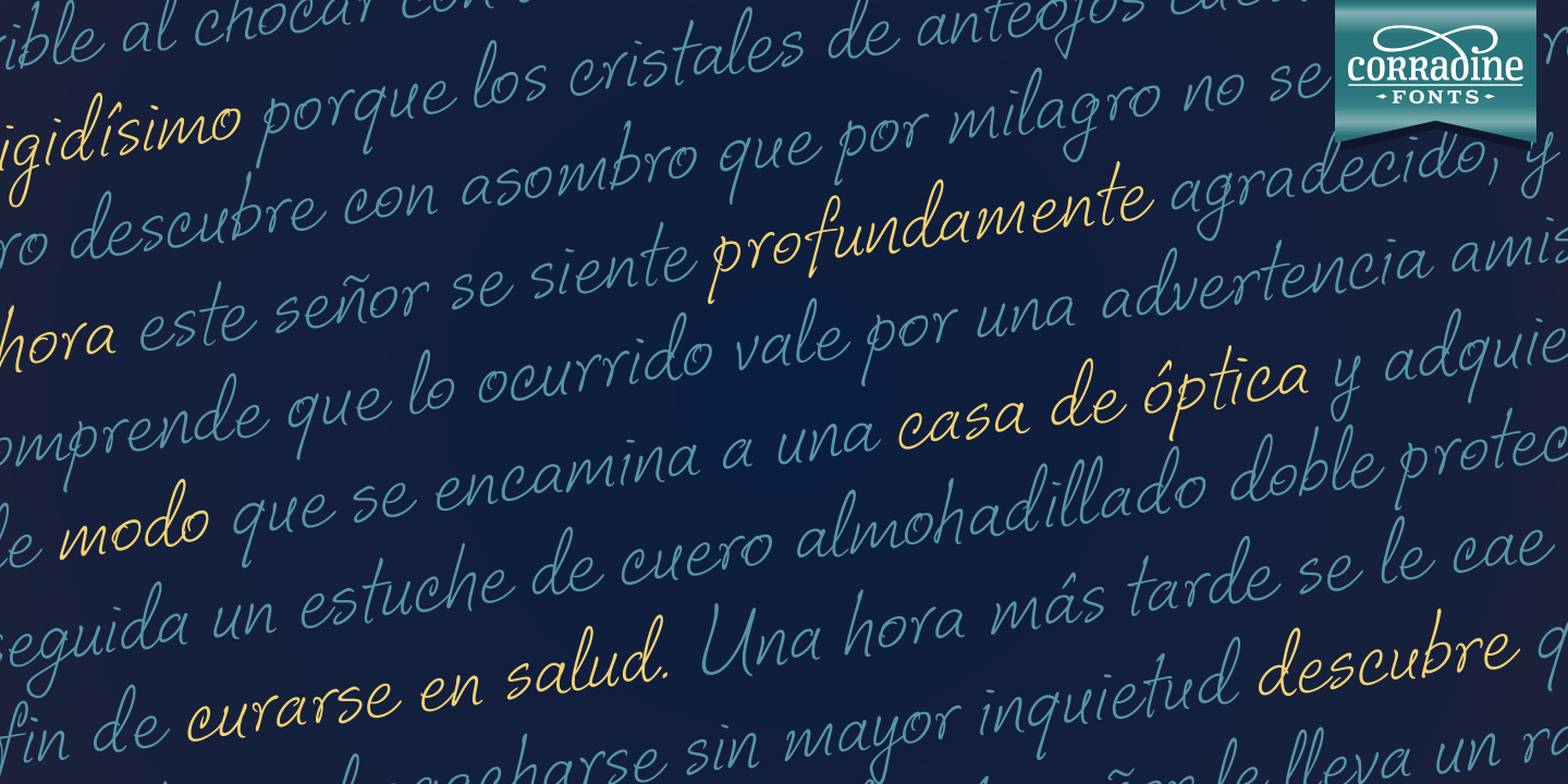 Corradine Handwriting Italic Font Poster #1