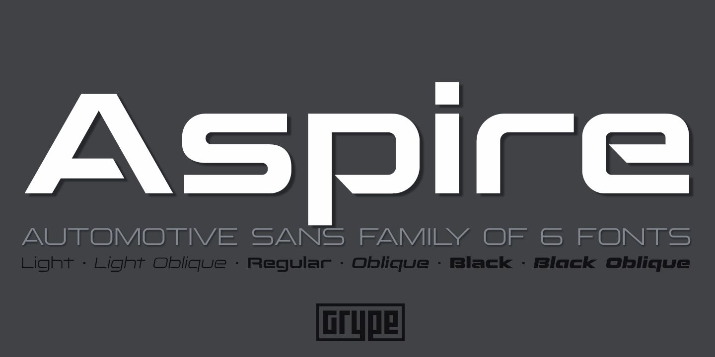 Aspire Font Poster #1