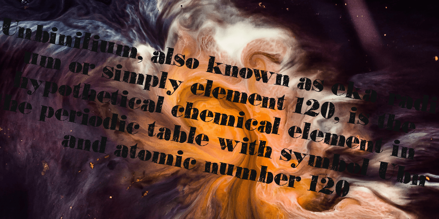 Element 120 Font Poster #1