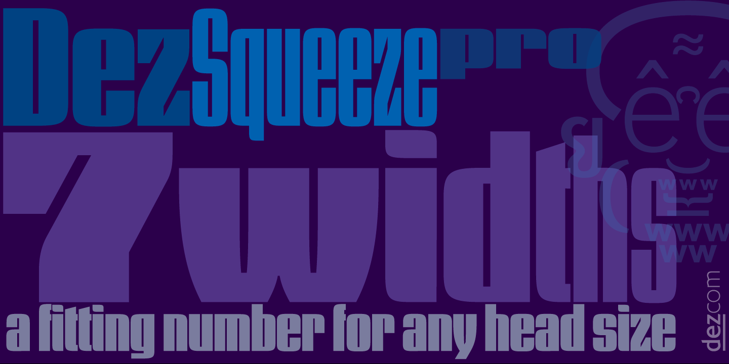 Dez Squeeze Pro Font Poster #1