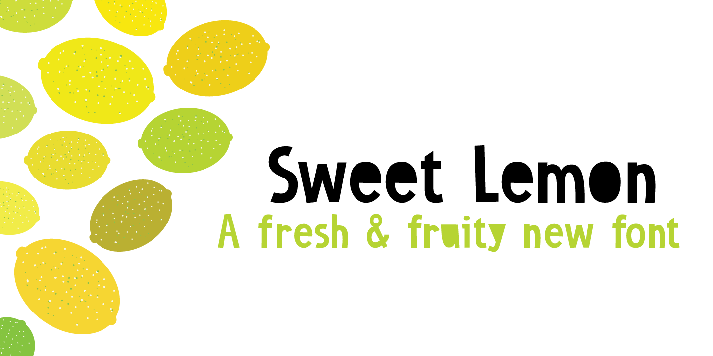 Sweet Lemon Font Poster #1