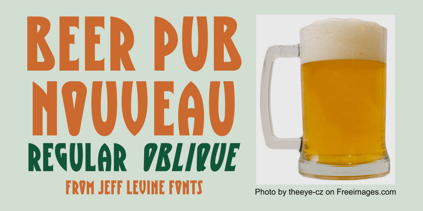 Beer Pub Nouveau Font Poster #1