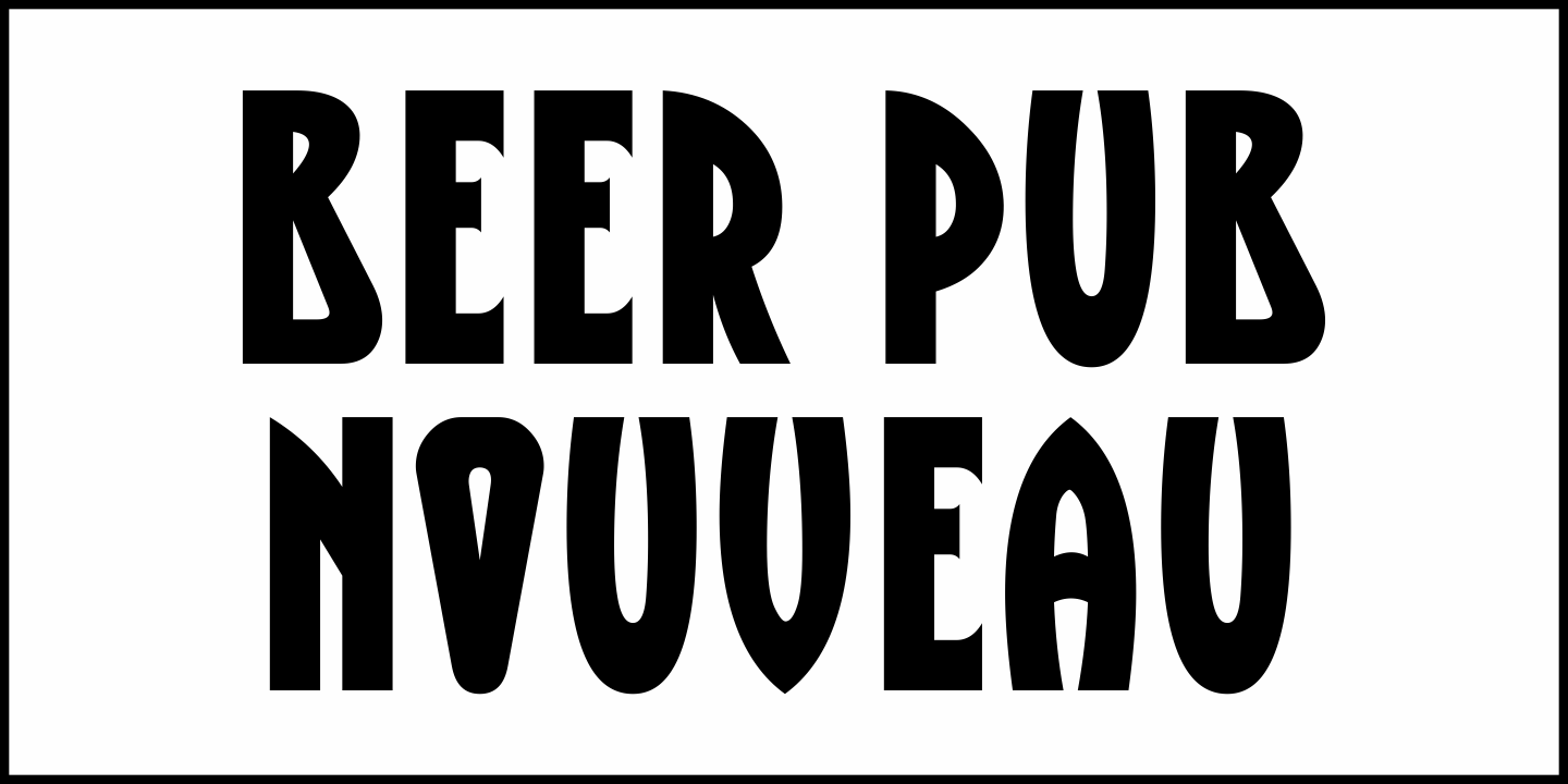 Beer Pub Nouveau Font Poster #1
