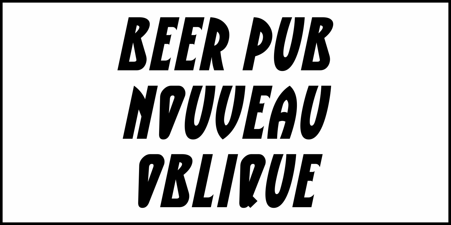 Beer Pub Nouveau Font Poster #1