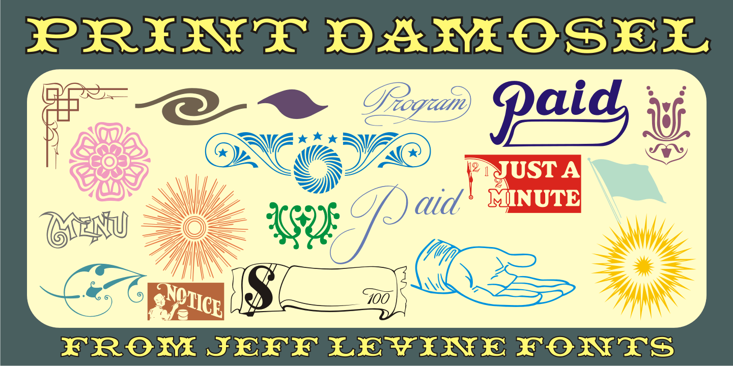 Print Damosel Font Family