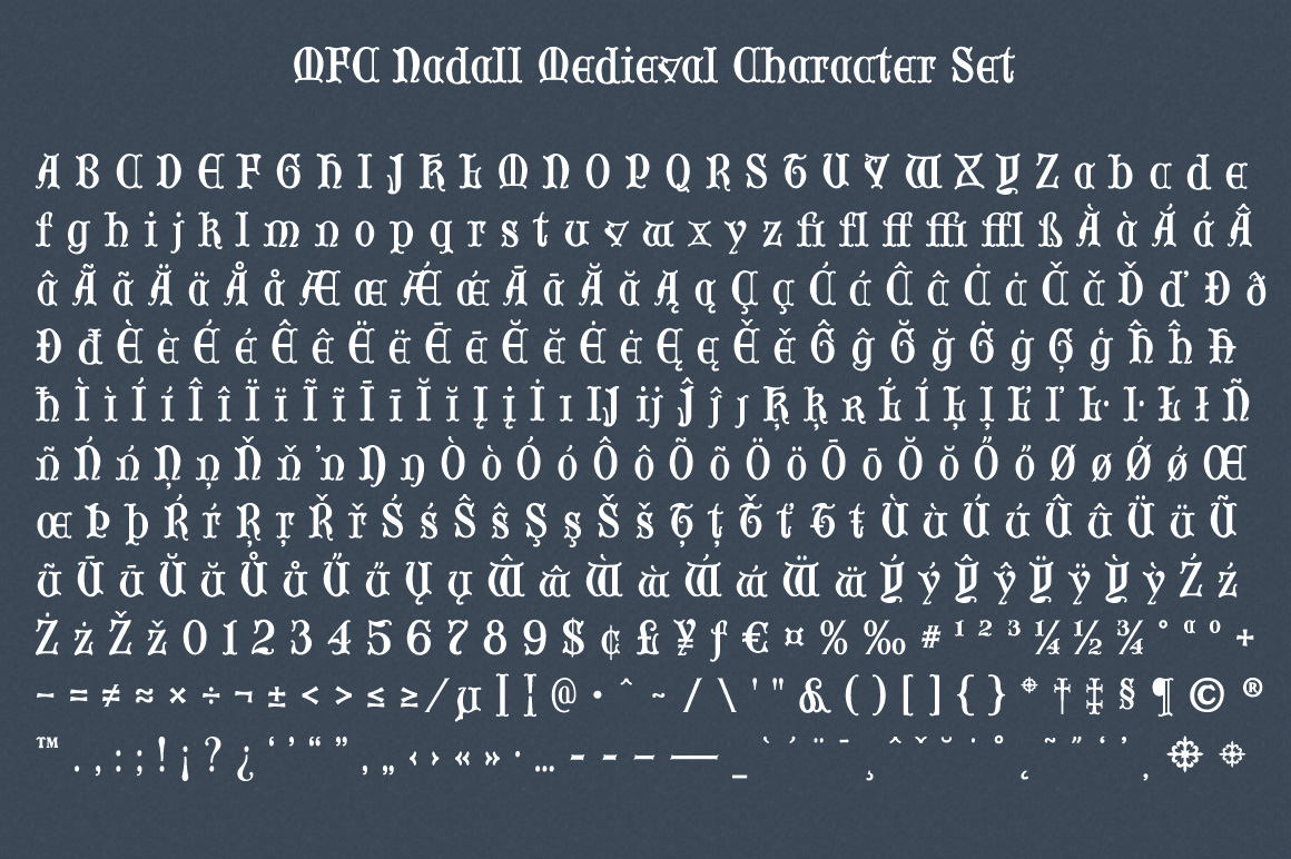 MFC Nadall Medieval Font Poster #1