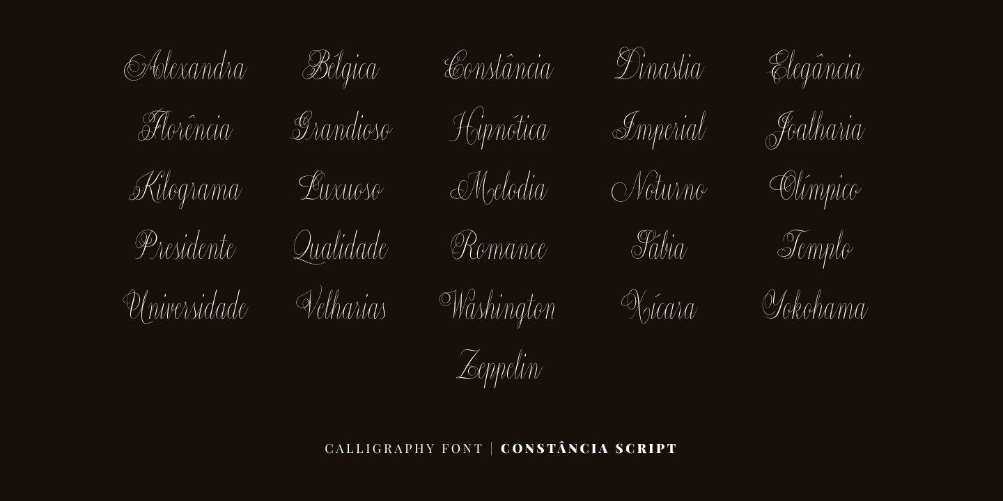 Constancia Script Font Poster #1