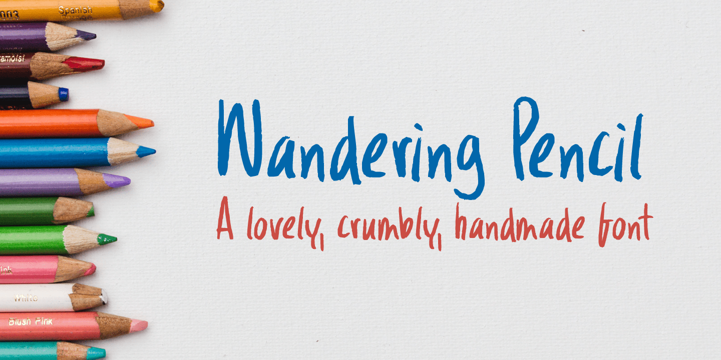 Wandering Pencil Font Poster #1
