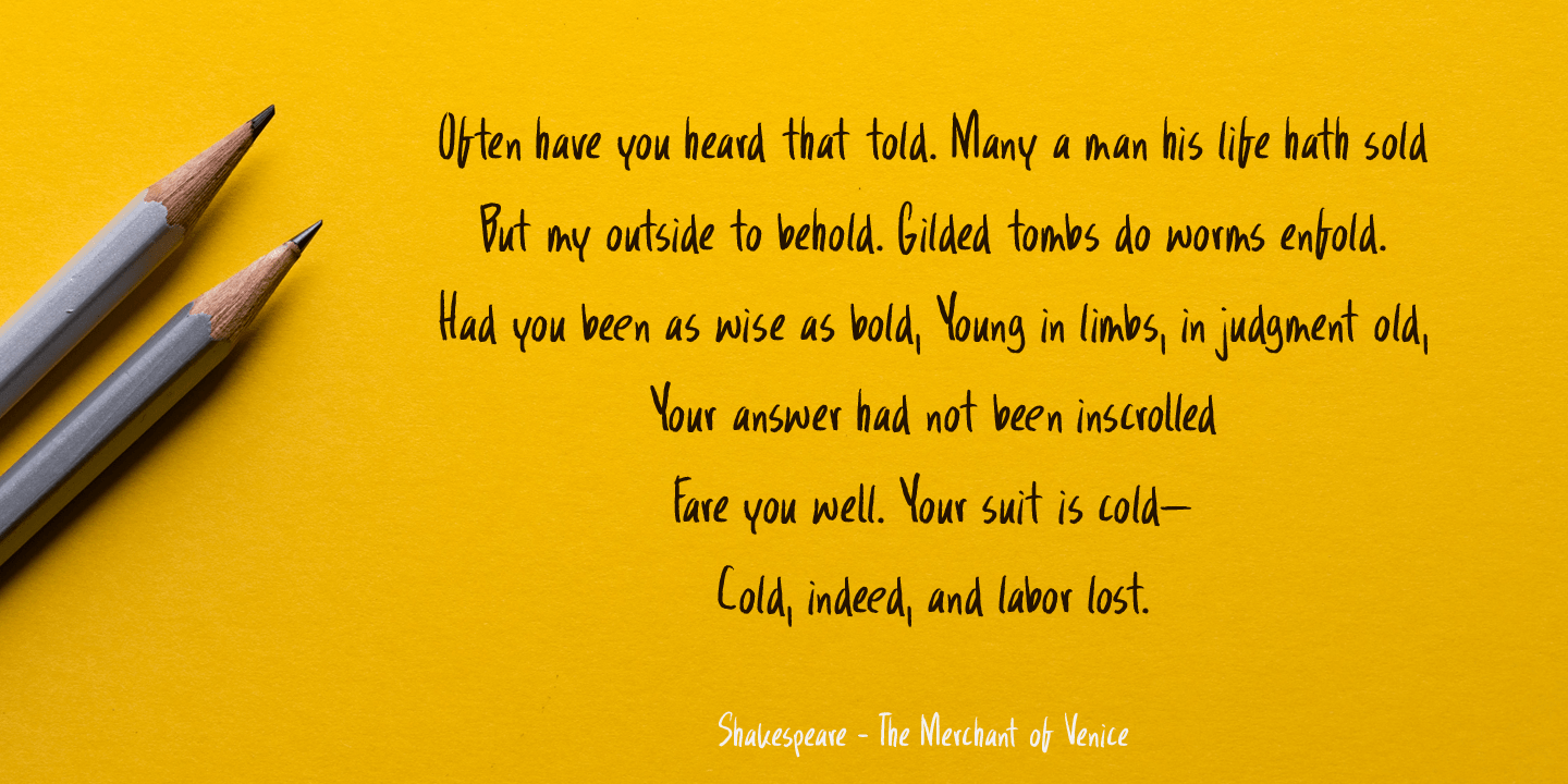 Wandering Pencil Font Poster #1