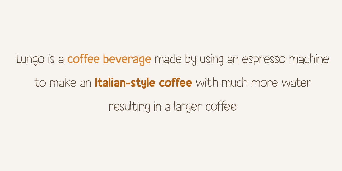 Caffe Lungo Font Poster #1