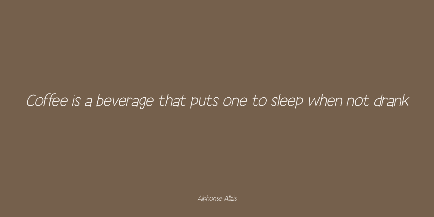 Caffe Lungo Font Poster #1