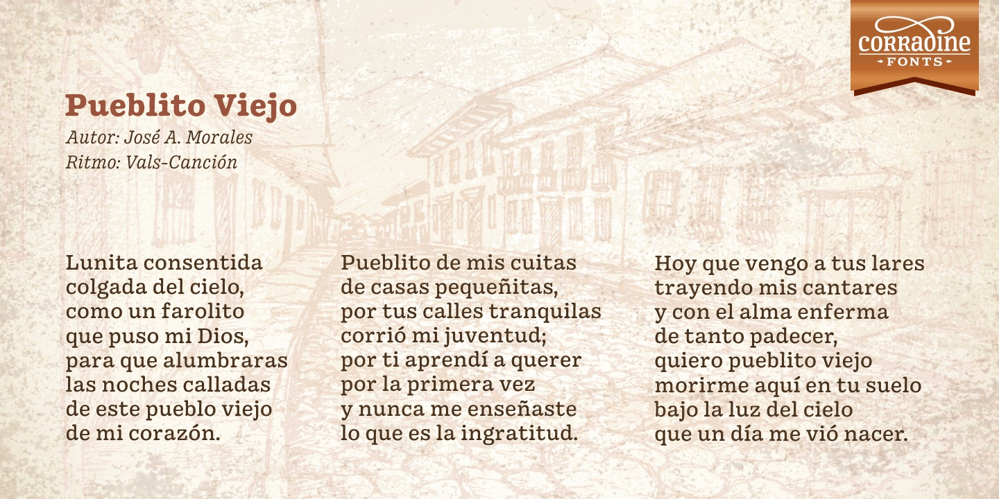 Pueblito Font Poster #1