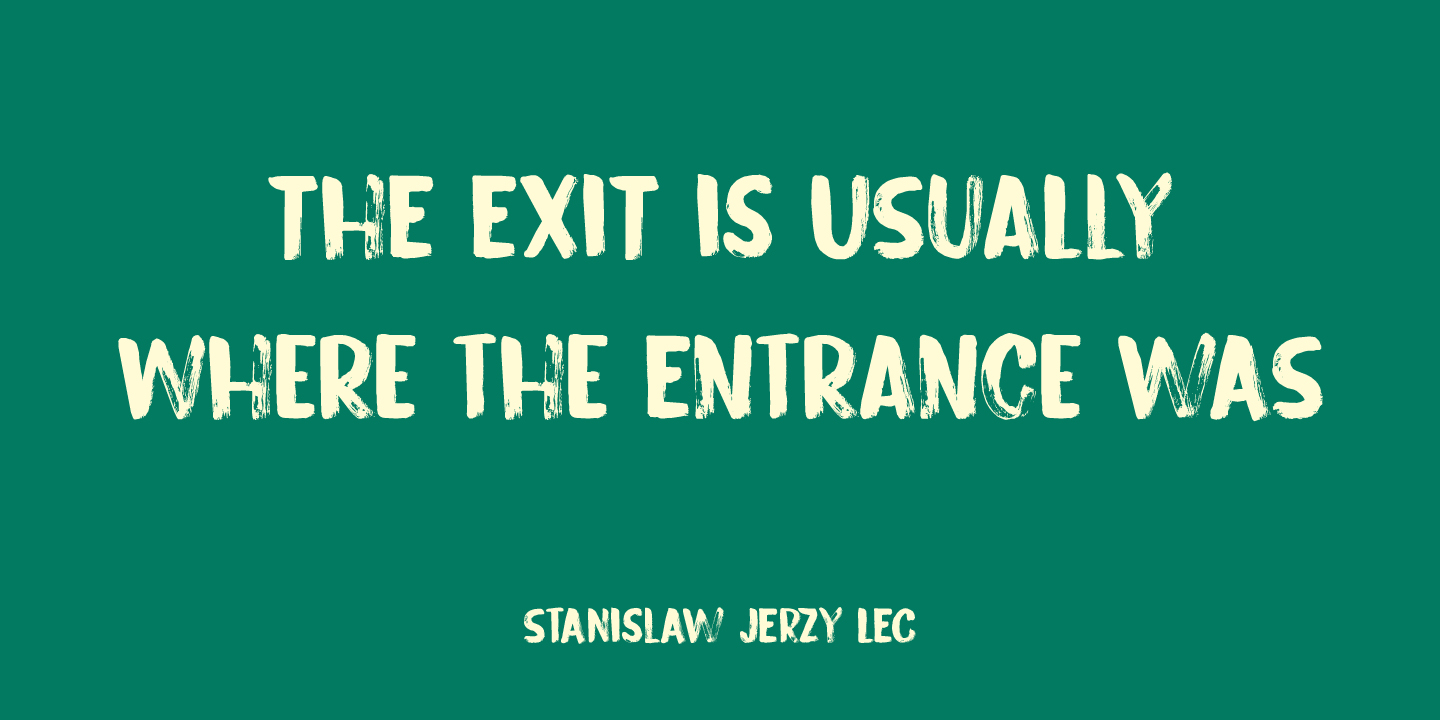 Exit Strategy Font Poster #1