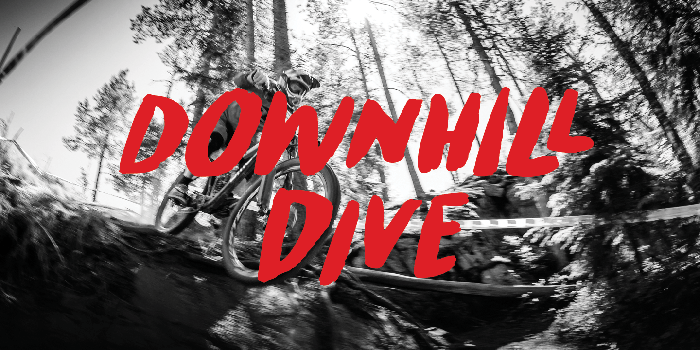 Downhill Dive Font Poster #1