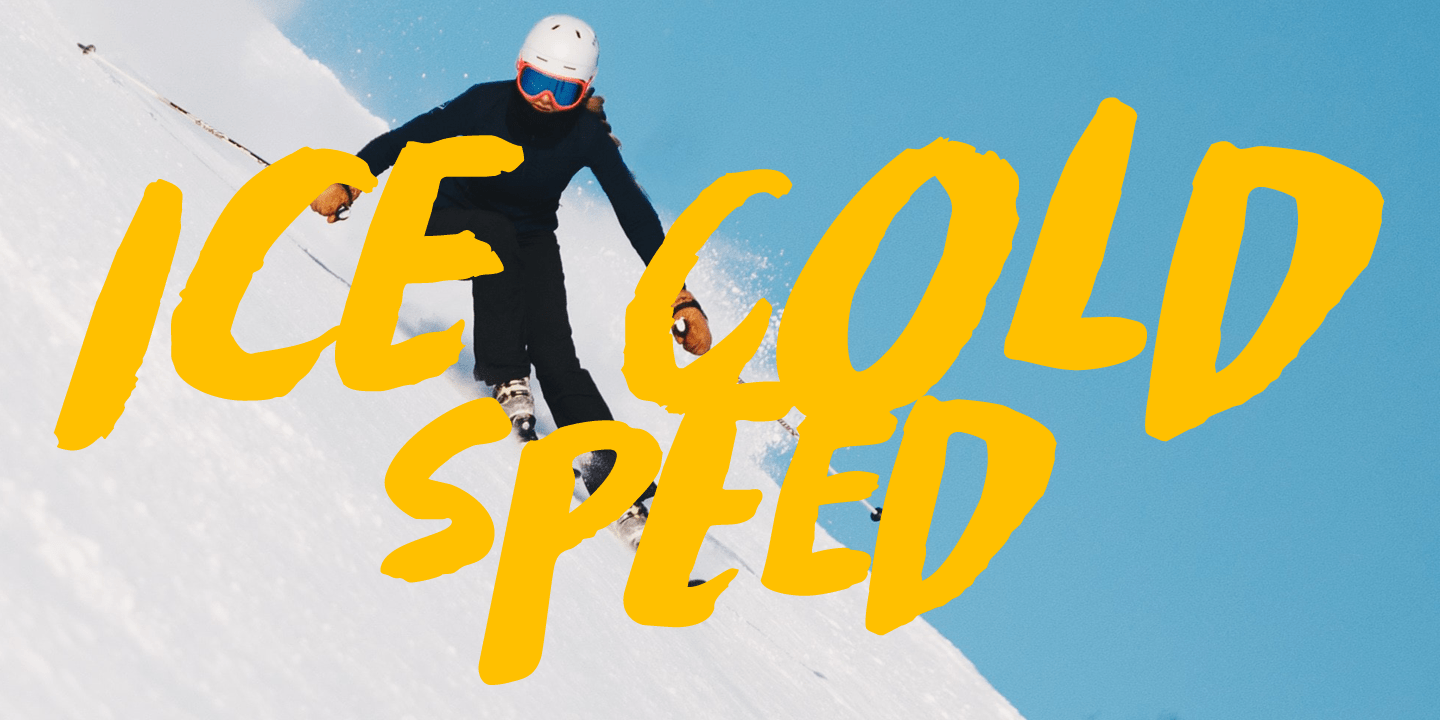 Downhill Dive Font Poster #1
