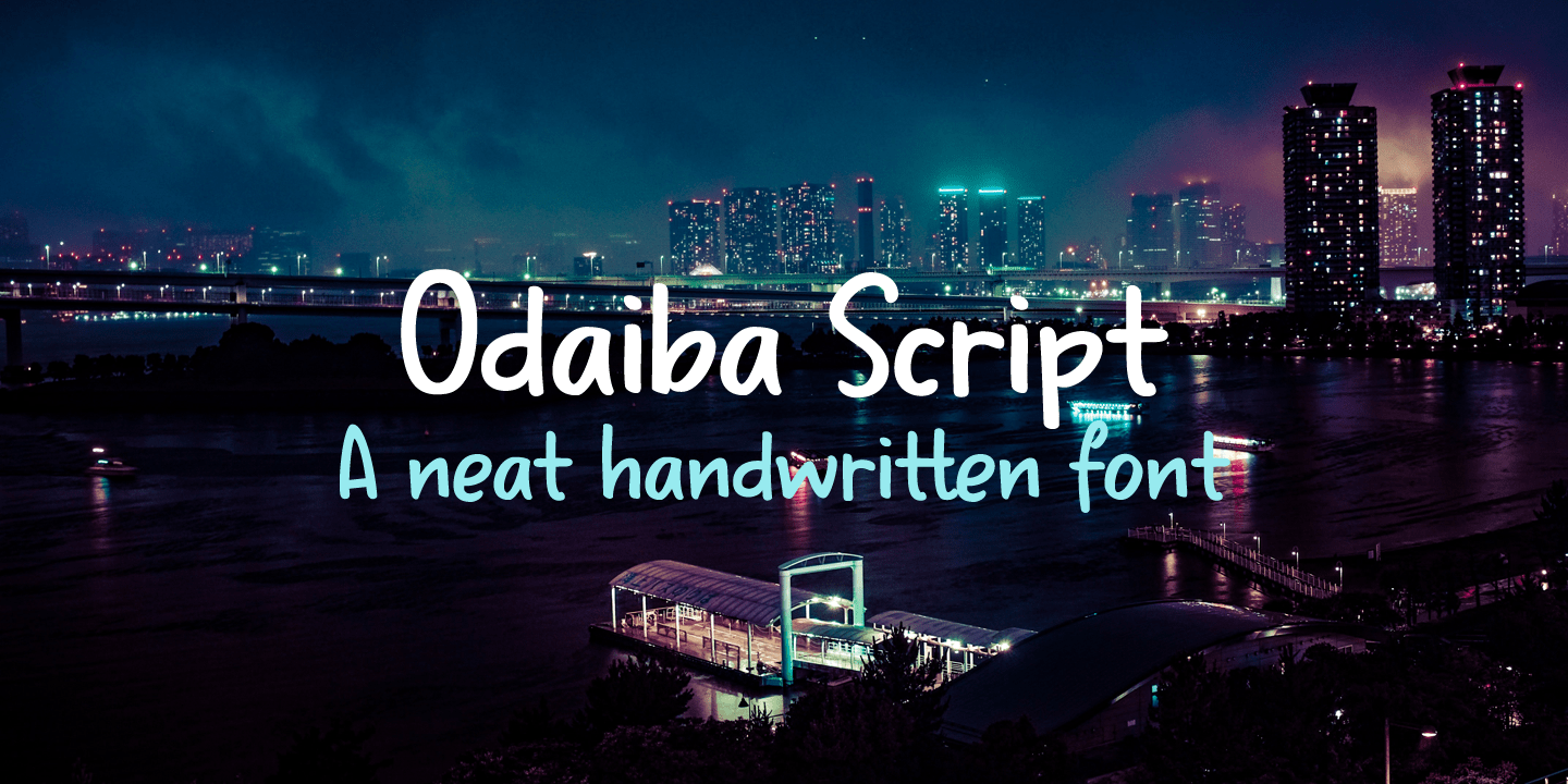 Odaiba Script Font Poster #1