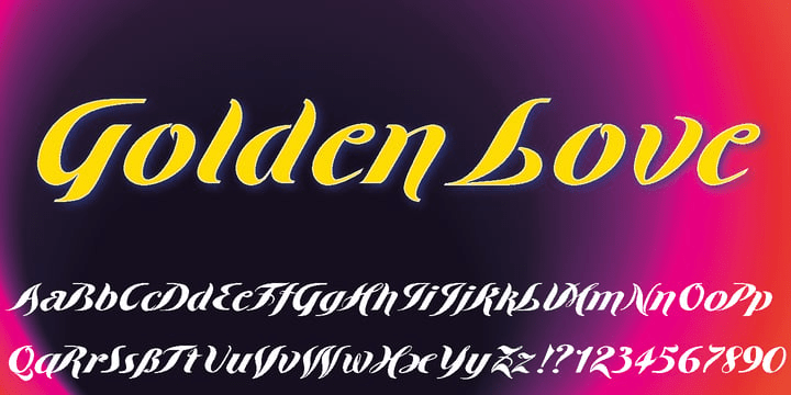Golden Love Font Poster #1