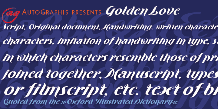 Golden Love Font Poster #1