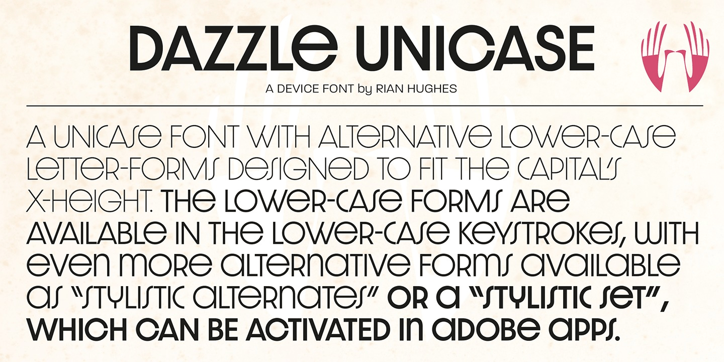 Dazzle Unicase Font Poster #1