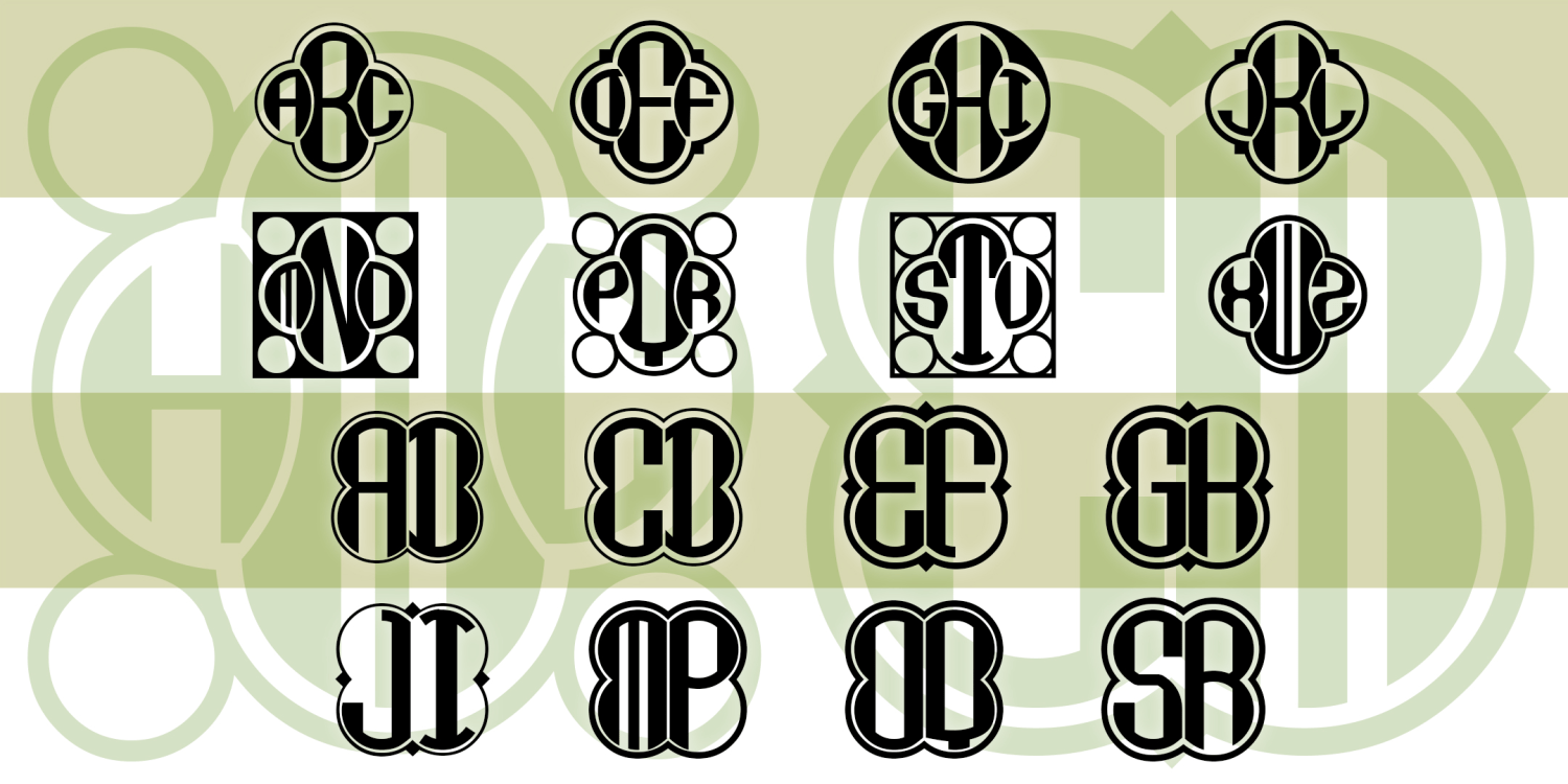 Clover Monograms Font Family Poster
