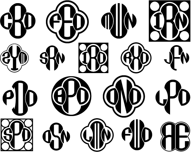 Clover Monograms Font Poster #2