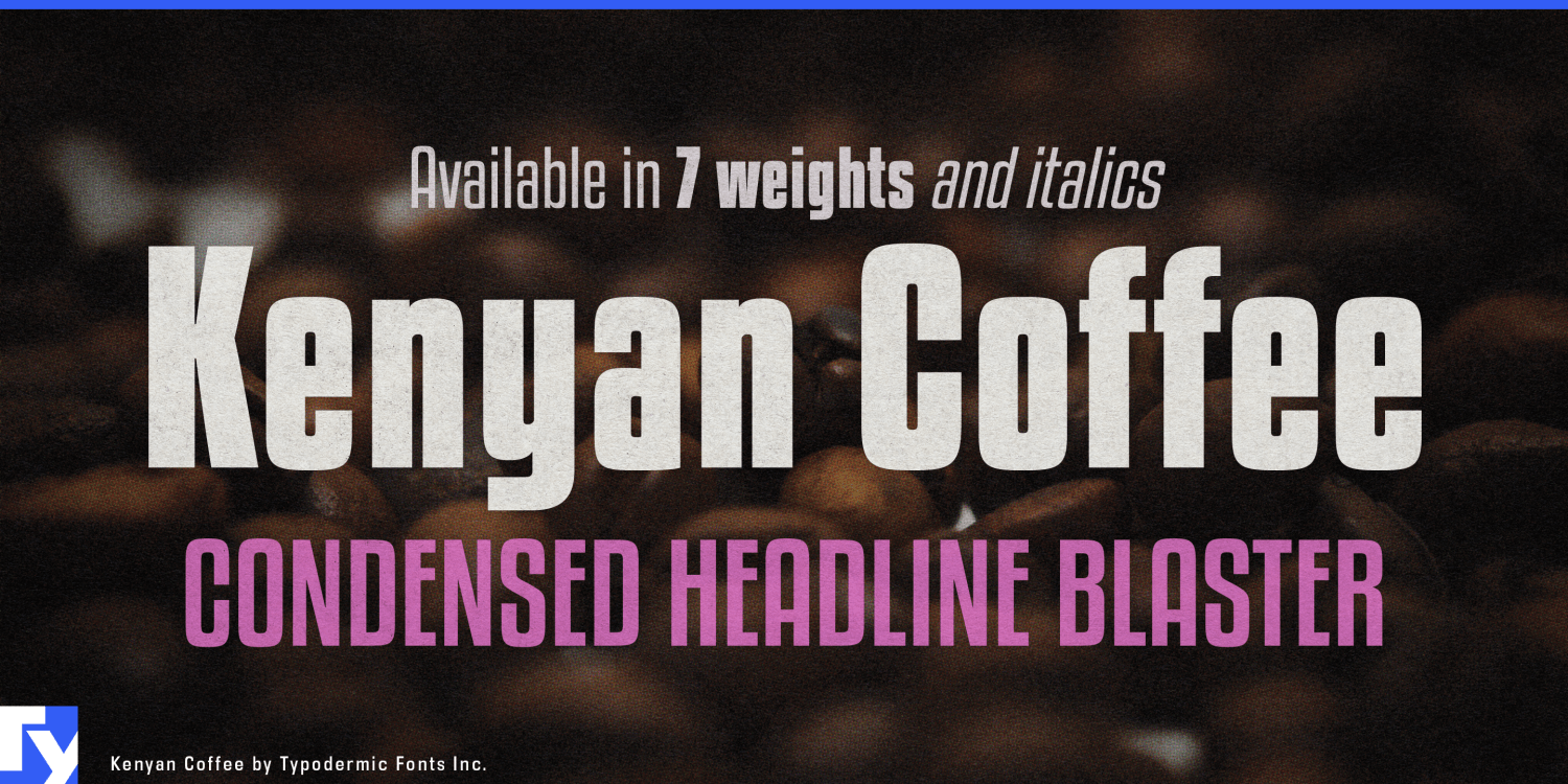 Kenyan Coffee Font Poster #1