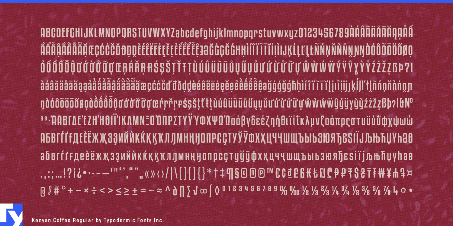 Kenyan Coffee Font Poster #1