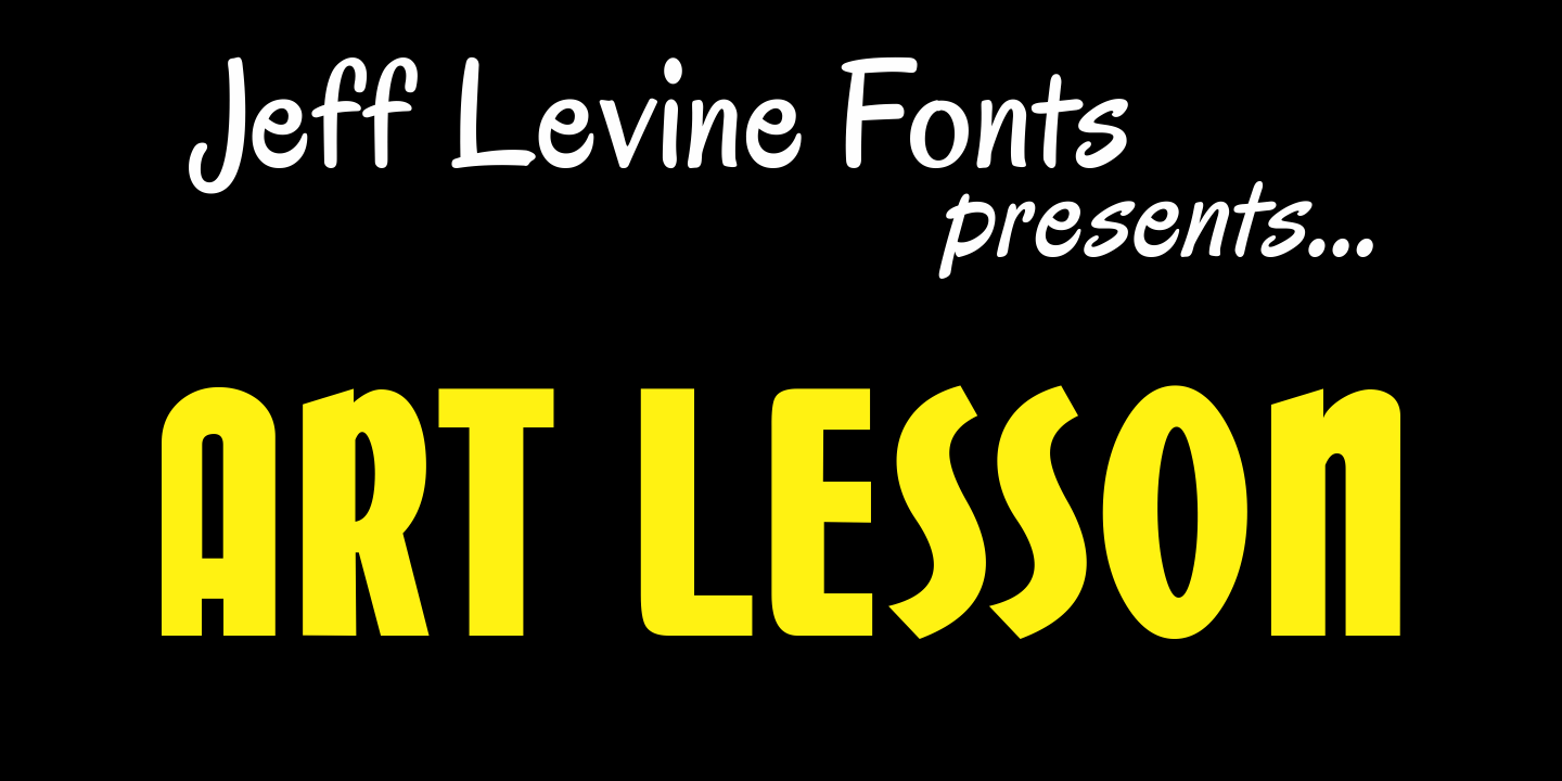 Art Lesson Font Poster