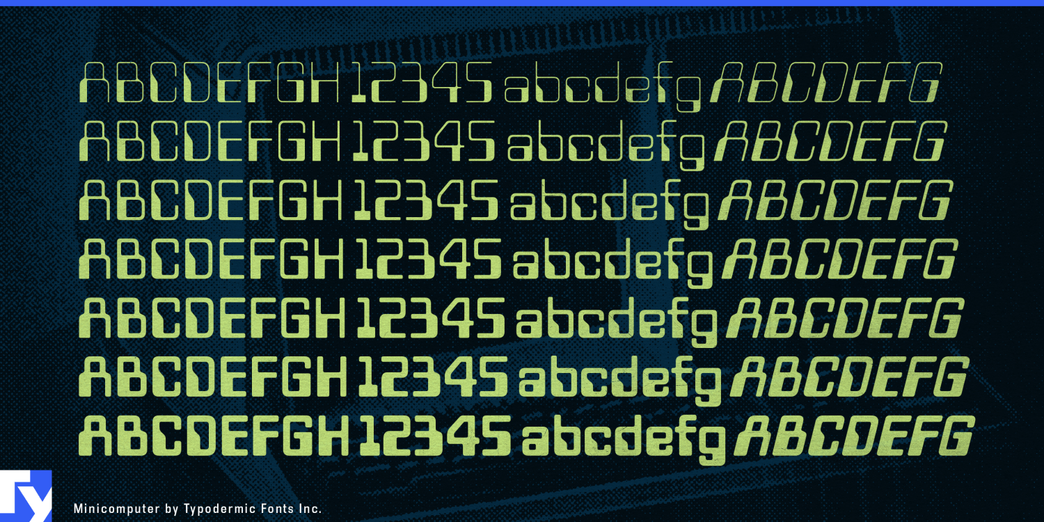 Minicomputer Font Poster #1