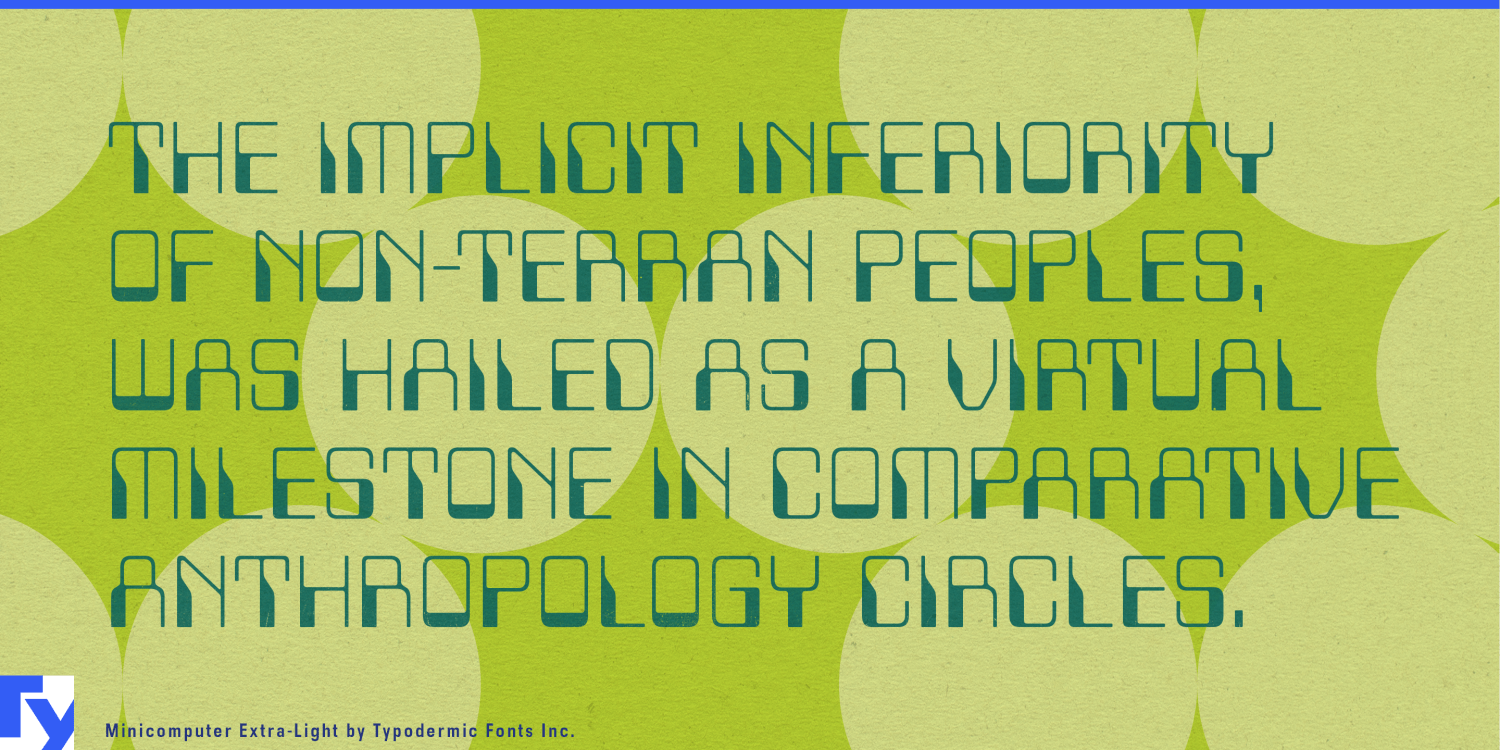 Minicomputer Font Poster #1