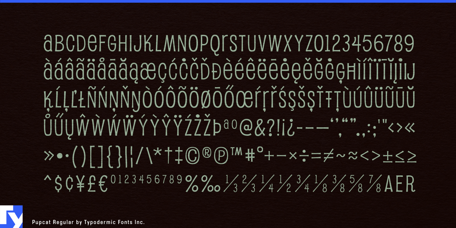 Pupcat Font Poster #1