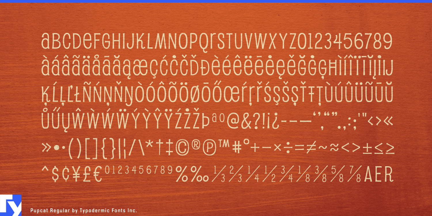 Pupcat Font Poster #1