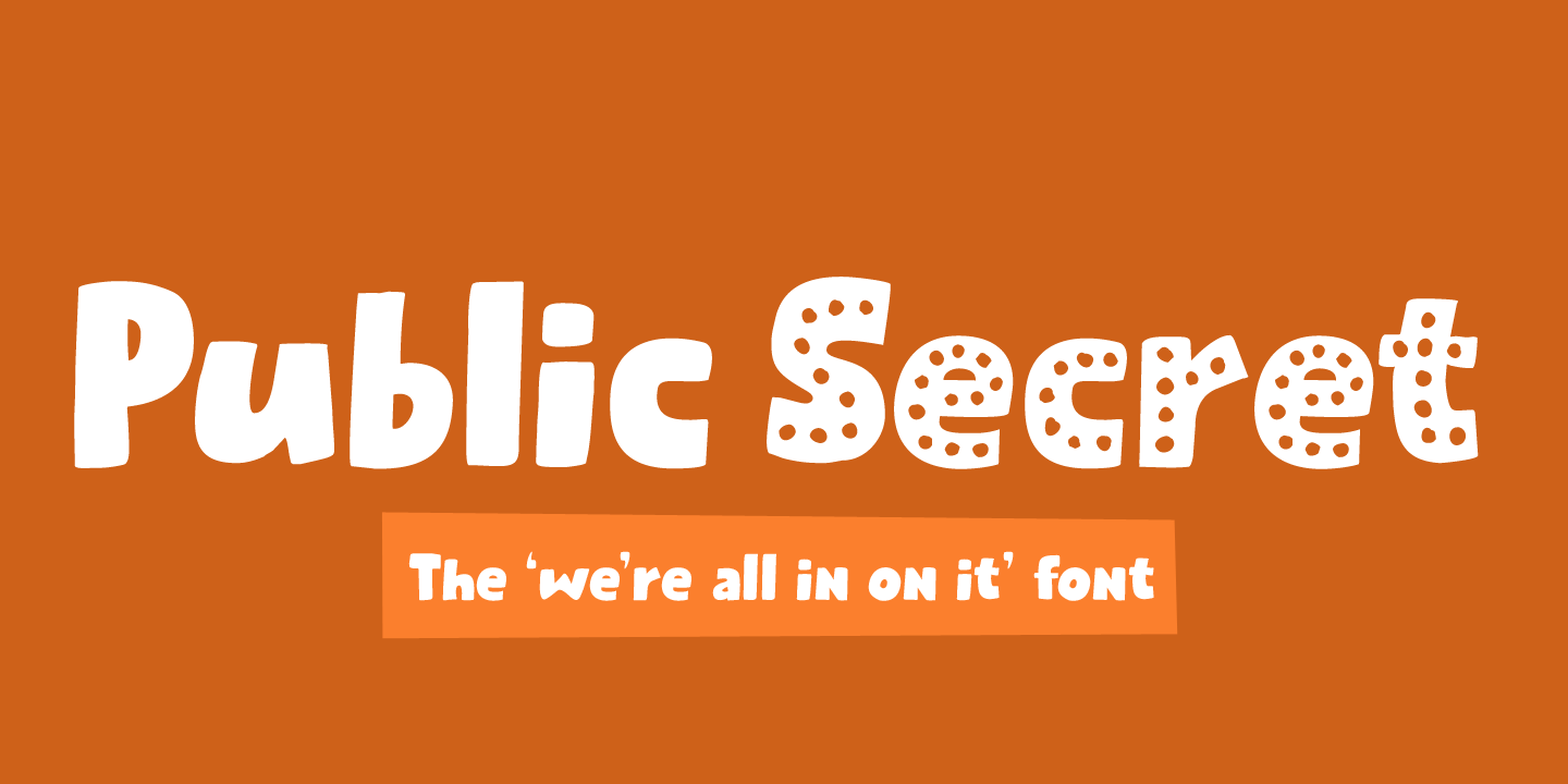Public Secret Font Poster #1