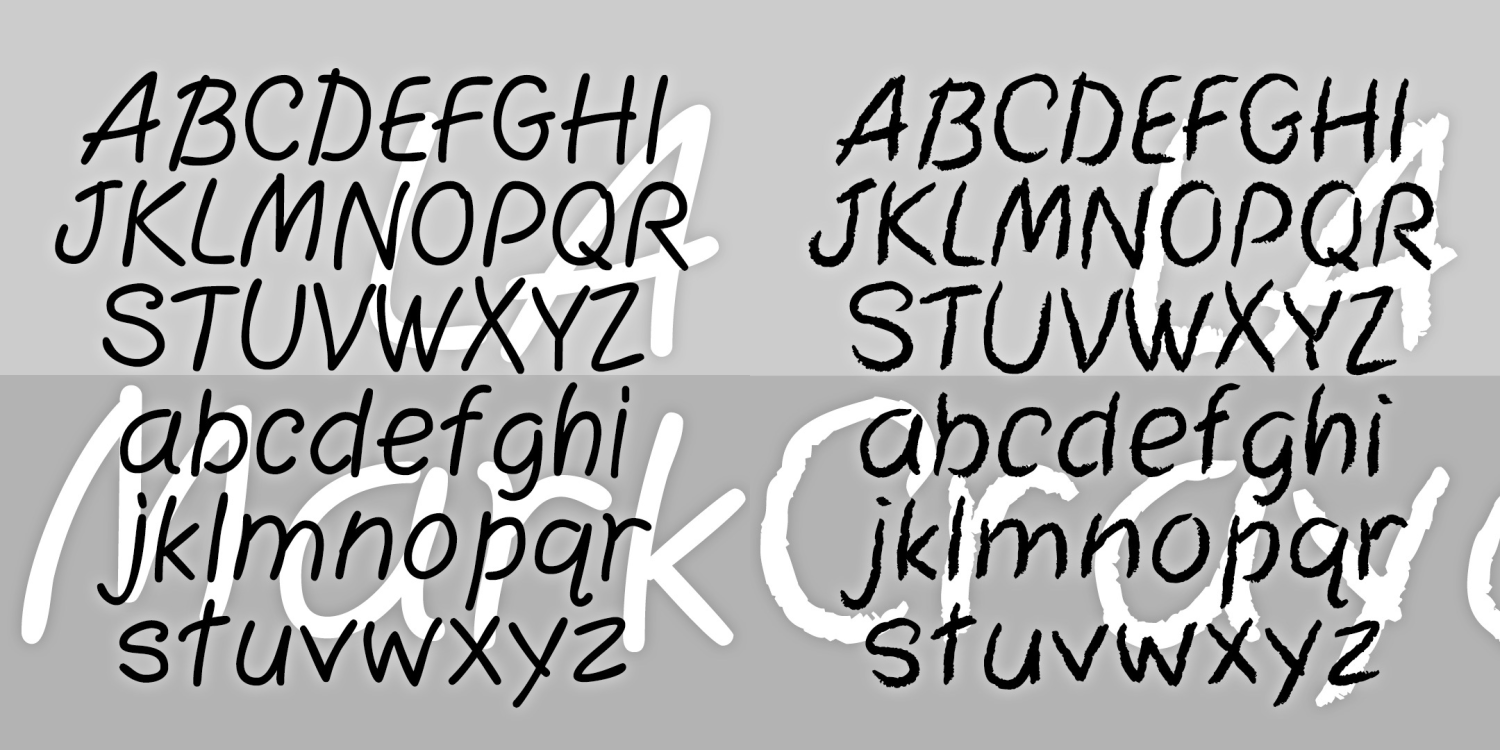 LA Marker & LA Crayon Font Family Poster