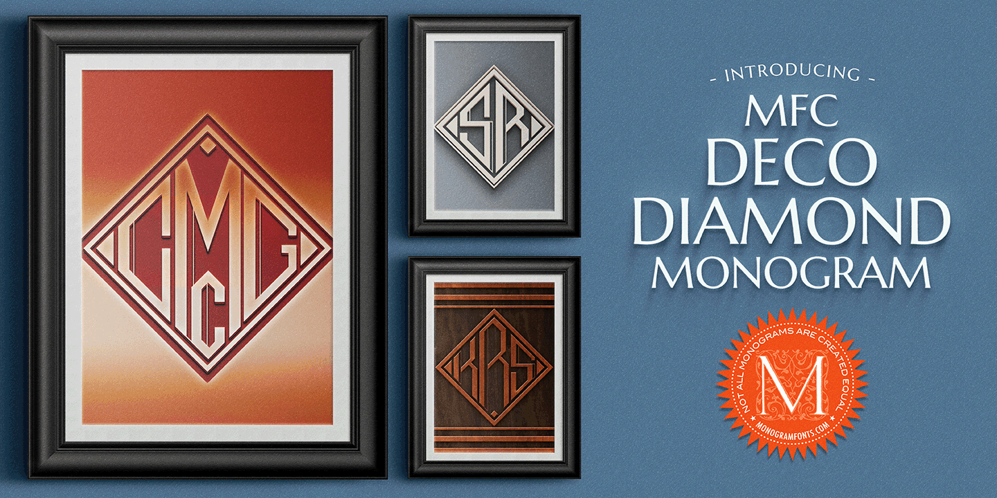 MFC Deco Diamond Monogram Poster