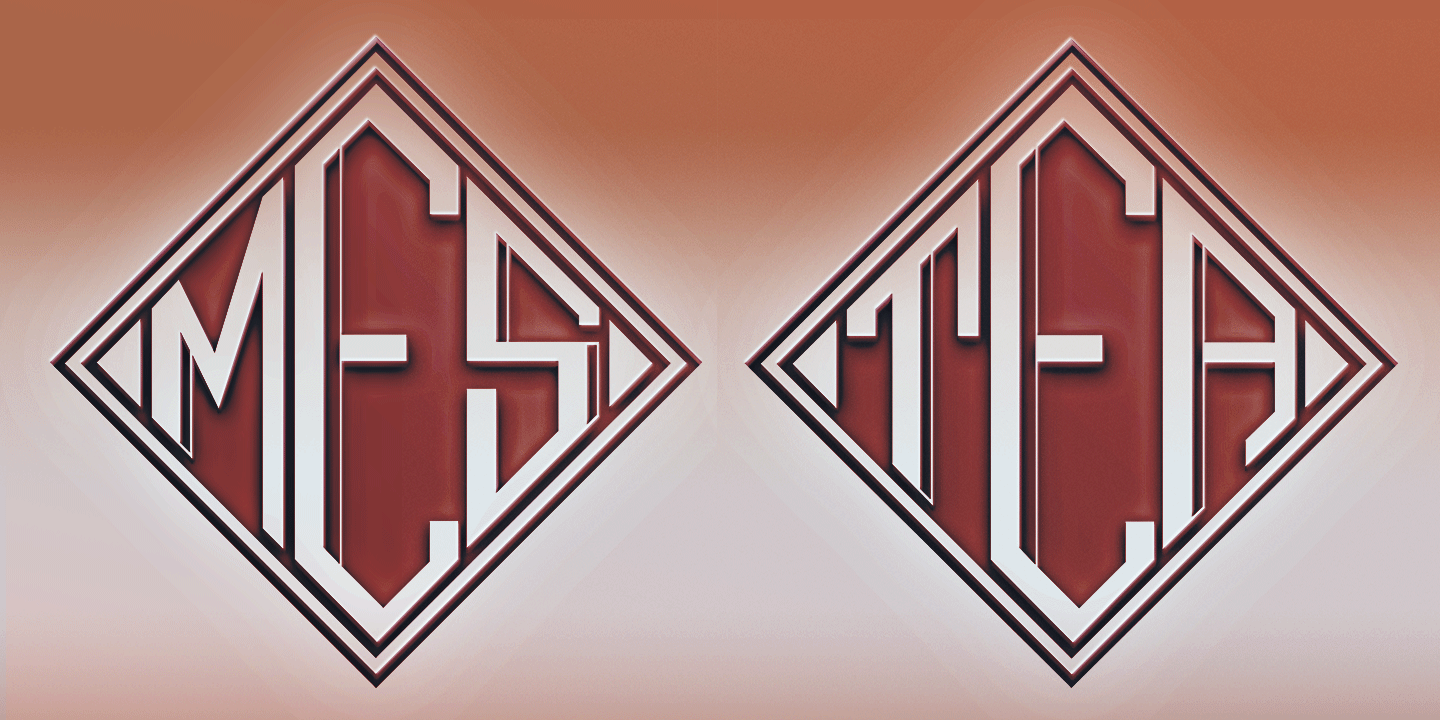 MFC Deco Diamond Monogram Font Poster #1