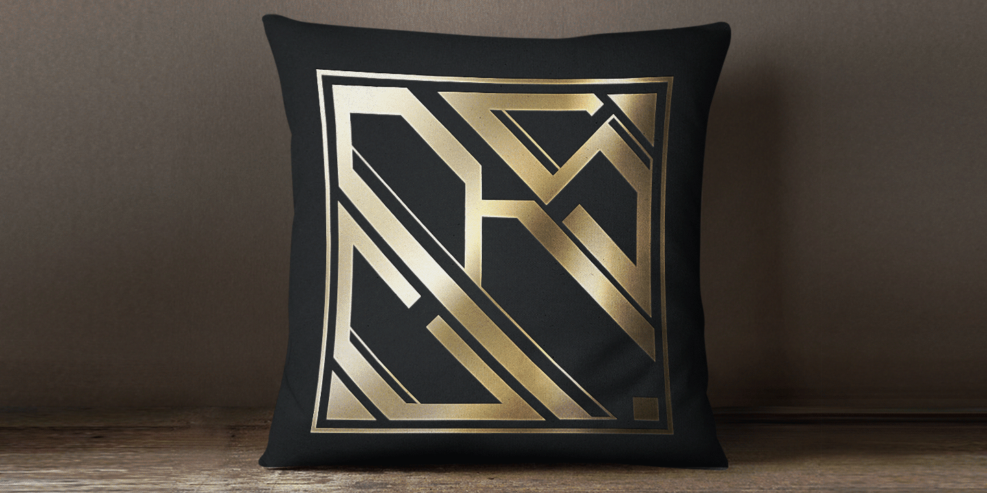 MFC Deco Diamond Monogram Font Poster #1