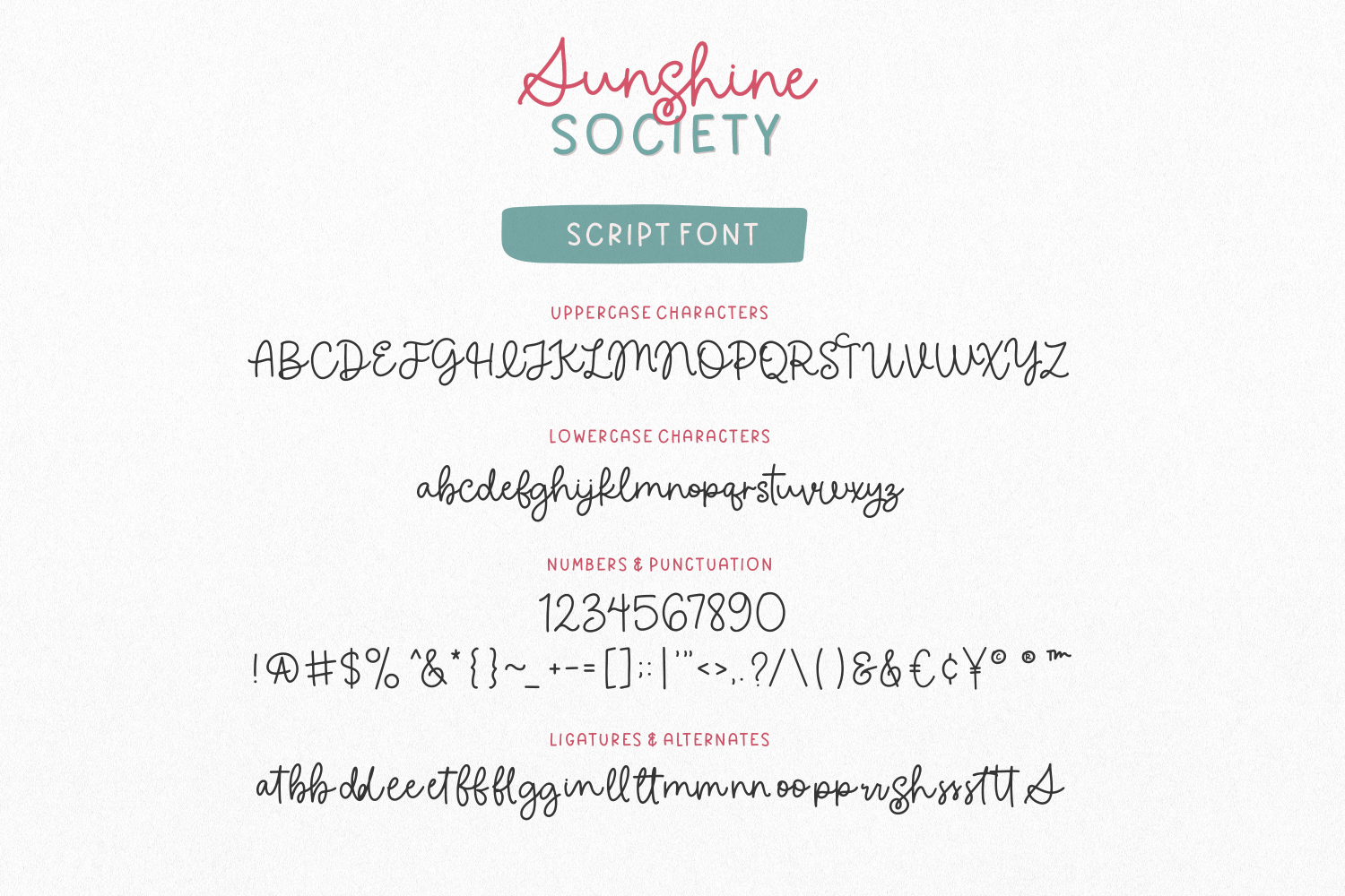 Sunshine Society Font Poster #1