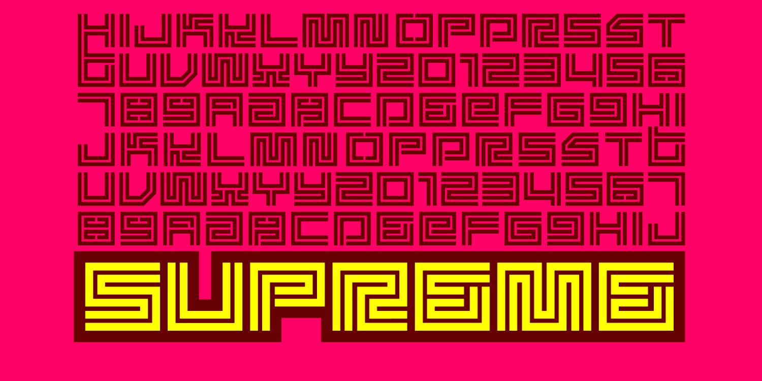 Supreme Font Poster #1