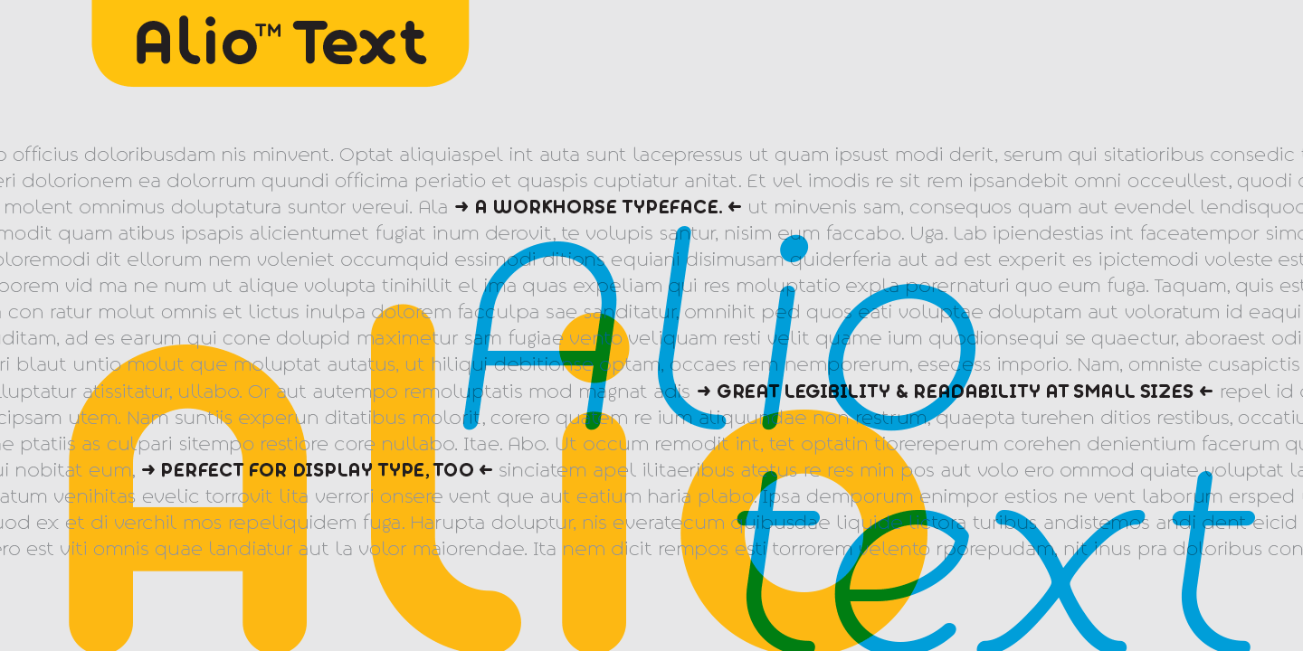 Alio Text Font Poster #1
