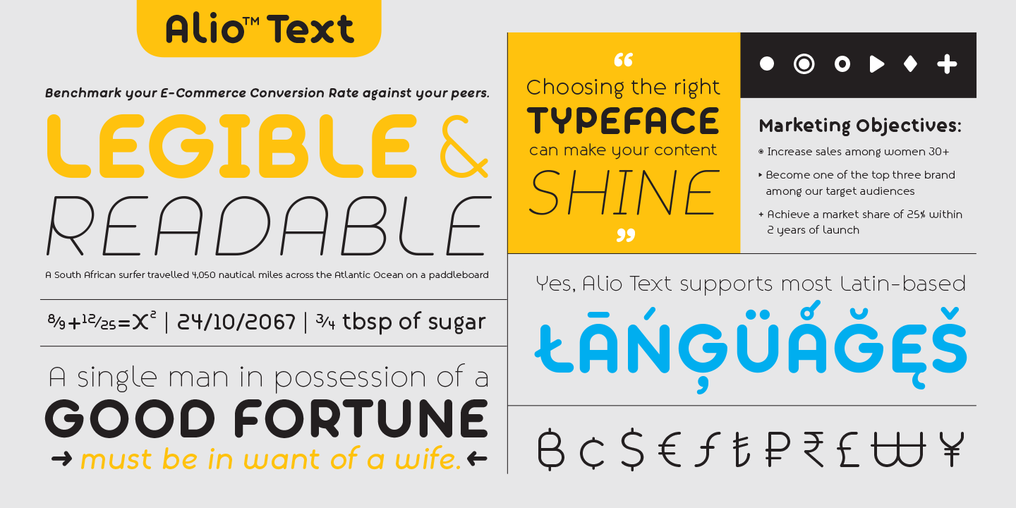 Alio Text Font Poster #1