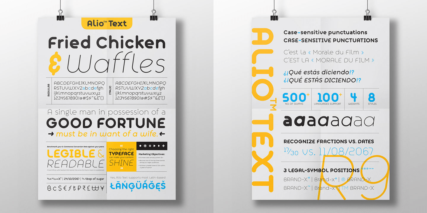 Alio Text Font Poster #1
