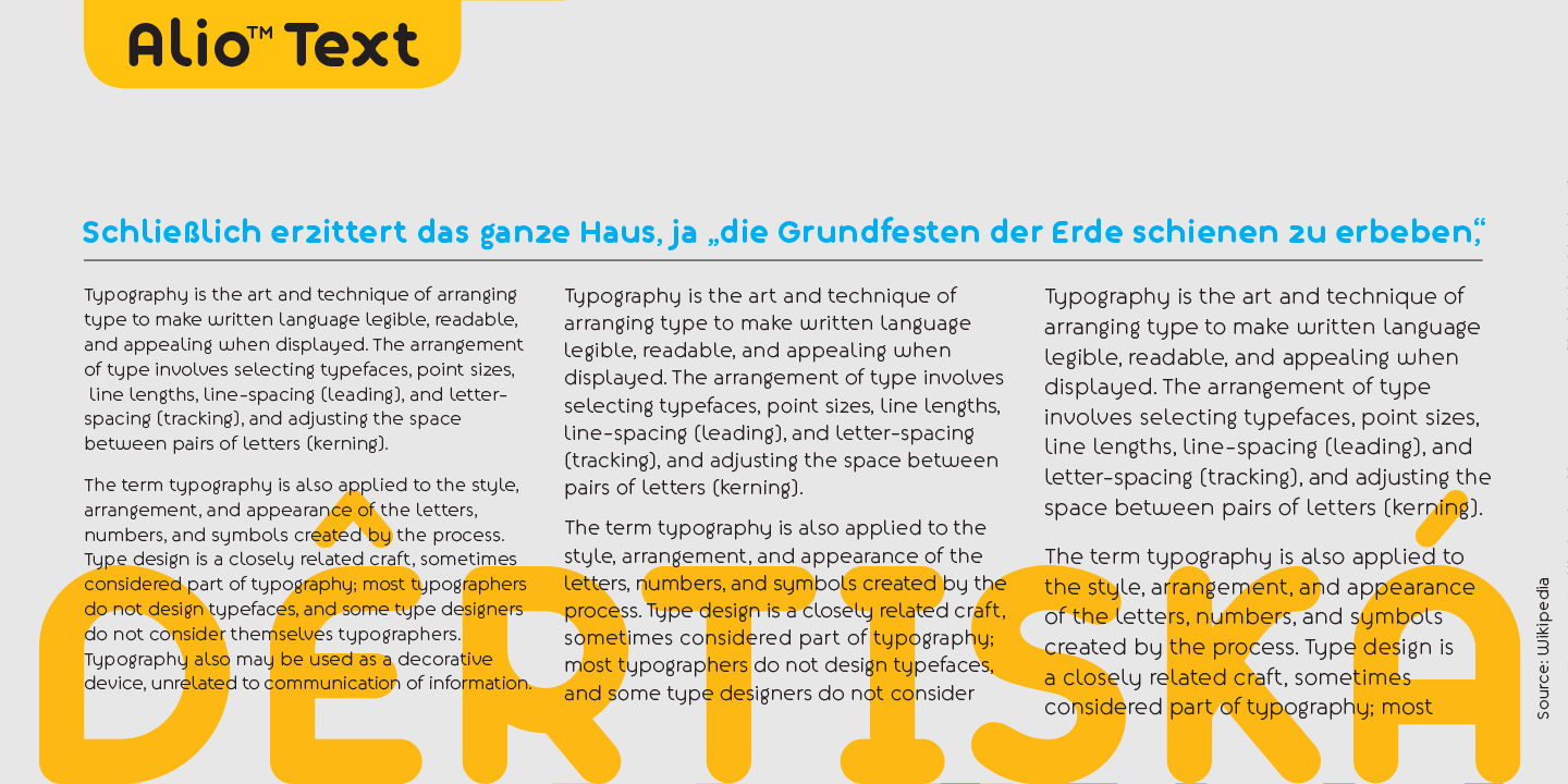 Alio Text Font Poster #1