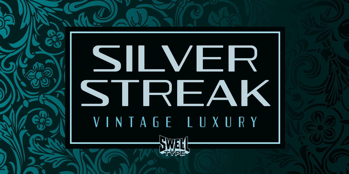 Silver Streak Font Poster #1