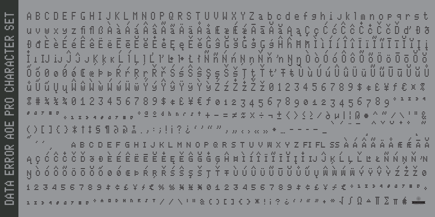 Data Error AOE Pro Font Poster #1
